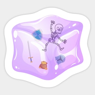 Gelatinous Cube - Purple Sticker